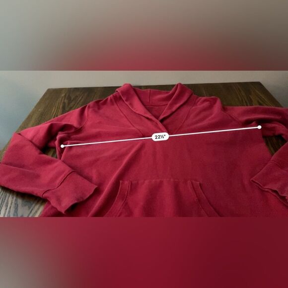 Eddie Bauer women’s 2X tall Fleece Pullover Sweatshirt red - Picture 11 of 13